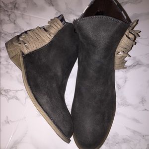 Plaid Fringe Booties